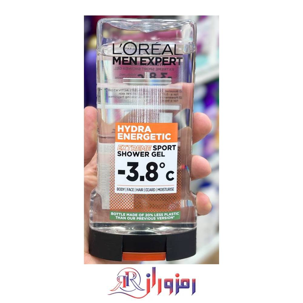 ژل دوش مردانه لورآل اسپرت Hydra Energetic Extreme Sport حجم 300 میل